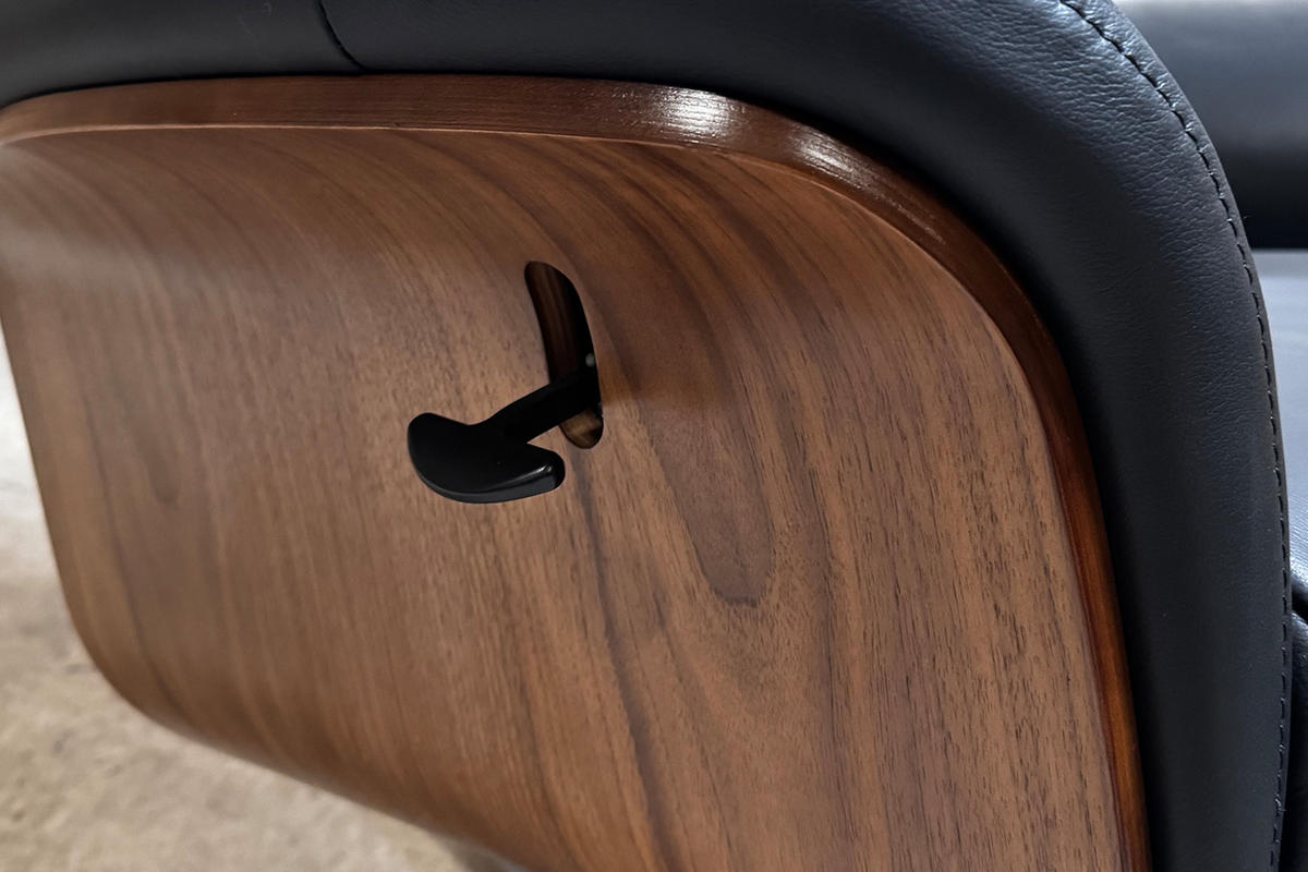 RELAXSESSEL SILVA Schwarz Leder Relaxfunktion - Schwarz, Leder/Metall (78/109/85cm) - KAWOLA