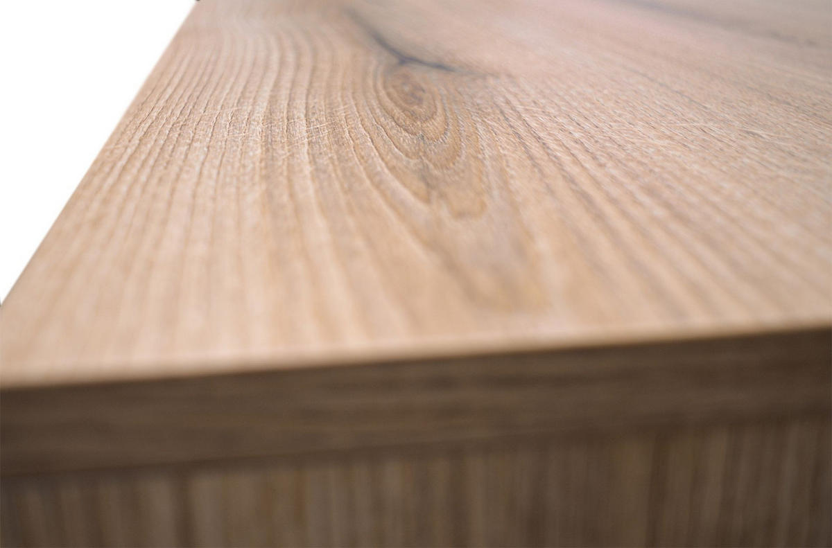 TV-LOWBOARD Osaka Eichenholzoptik Evoke 179/50/40 cm - Eichefarben/Schwarz, Holzwerkstoff/Metall (178.6/50/40cm) - Selsey