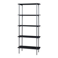 STANDREGAL Samnanger - Schwarz, Holzwerkstoff/Metall (80/180/34cm) - [en.casa]