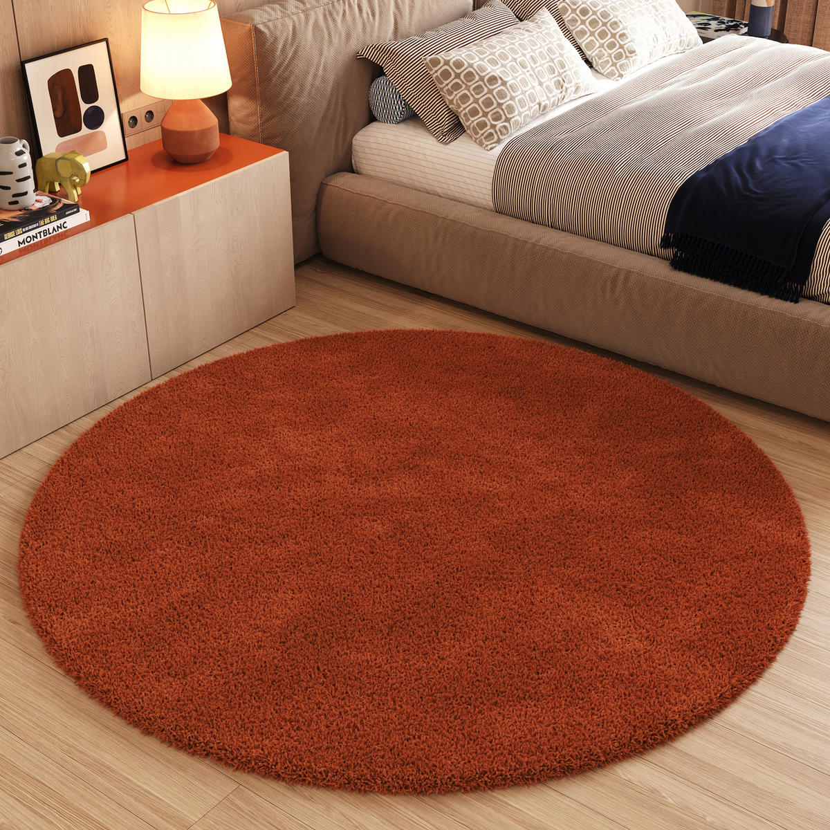 TEPPICH ESSENCE ROUND Terracota 240/240 cm - Orange, Textil (240/240cm) - Tapiso