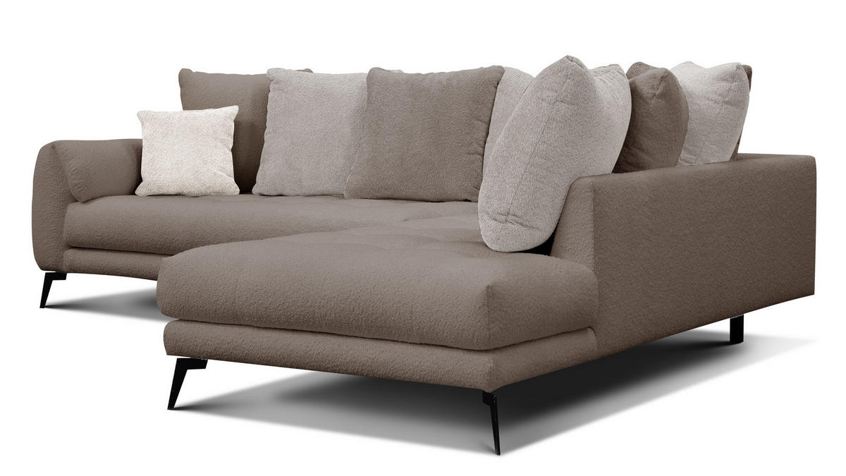 ECKSOFA CALME 5-Sitzer, beige und écru - Beige, Holz/Textil (294/229cm) - Courtois Laville