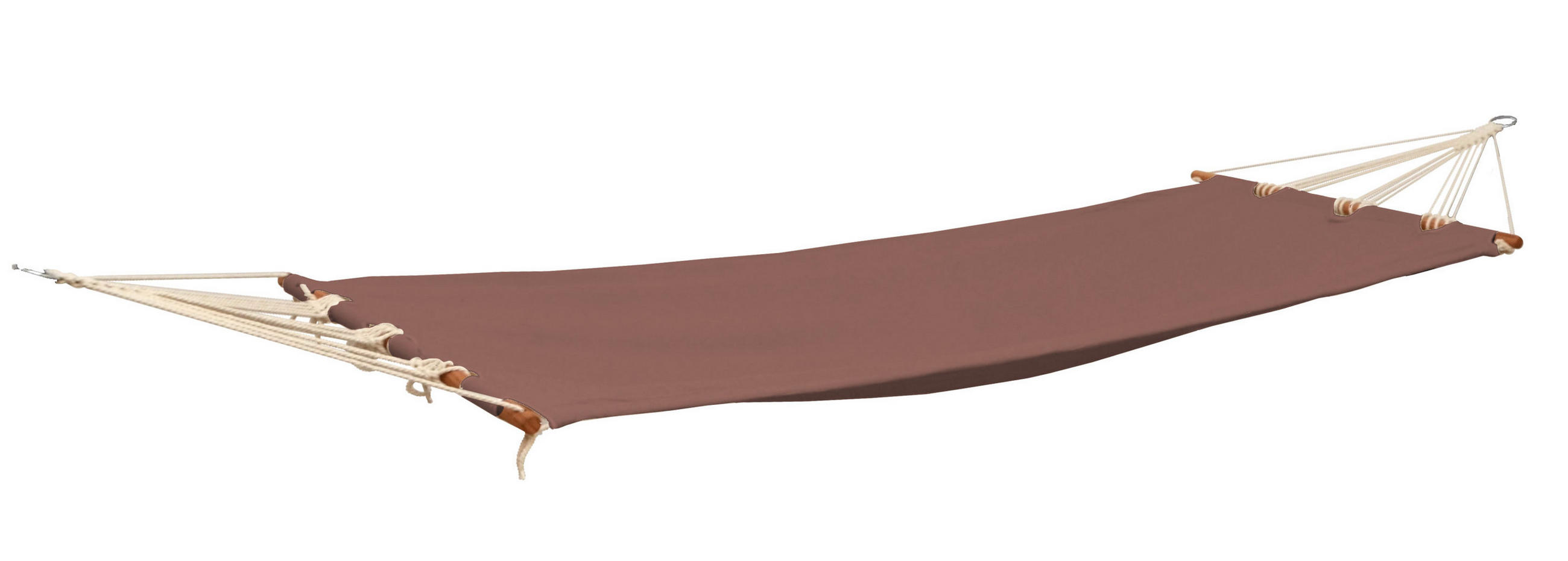 HÄNGEMATTE für 1 Person bis 100kg, 190/80 cm, braun - Braun, Textil (80/2.5/300cm) - Amanka