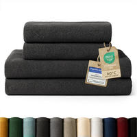 OSUŠKA 4dílná sada, 2x osuška 70/140 + 2x ručník 50/100 cm, tmavě sivá - tmavosivá, textil (70/140cm) - Blumtal