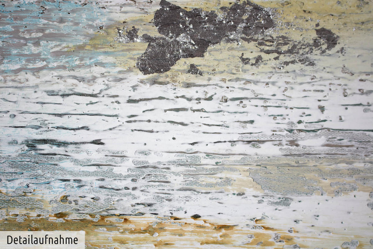 ACRYLBILD HANDGEMALT 120/80 cm - Silberfarben/Grau, Holz/Textil (120/80cm) - KUNSTLOFT