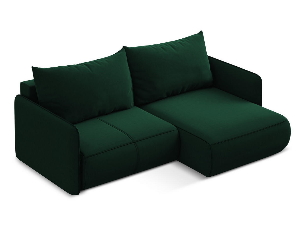 WOHNLANDSCHAFT Samt Stoff Blau - Blau/Petrol, Kunststoff/Textil (290/86/148cm) - Makamii