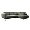 ECKSOFA ILUSIO L 250x205cm, Schlaffunktion, Dunkelgrün, Rechts - Dunkelgrün, Holz/Textil (248/205cm) - DomoHome