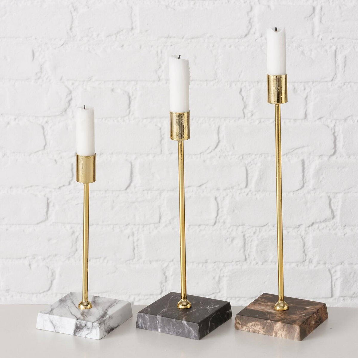 KERZENSTÄNDER Lagro 3er-Set - Multicolor, Metall (9/32/9cm) - Boltze Home
