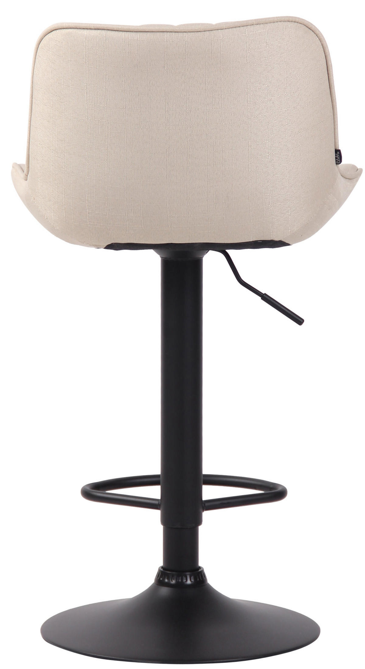 BARHOCKER Stoff creme - Creme/Schwarz, Textil/Metall (50/86/50cm) - CLP