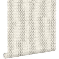 TAPETE Strickmuster 53 cm x 10.05 m - Beige, Papier (53/1000cm) - ESTAhome