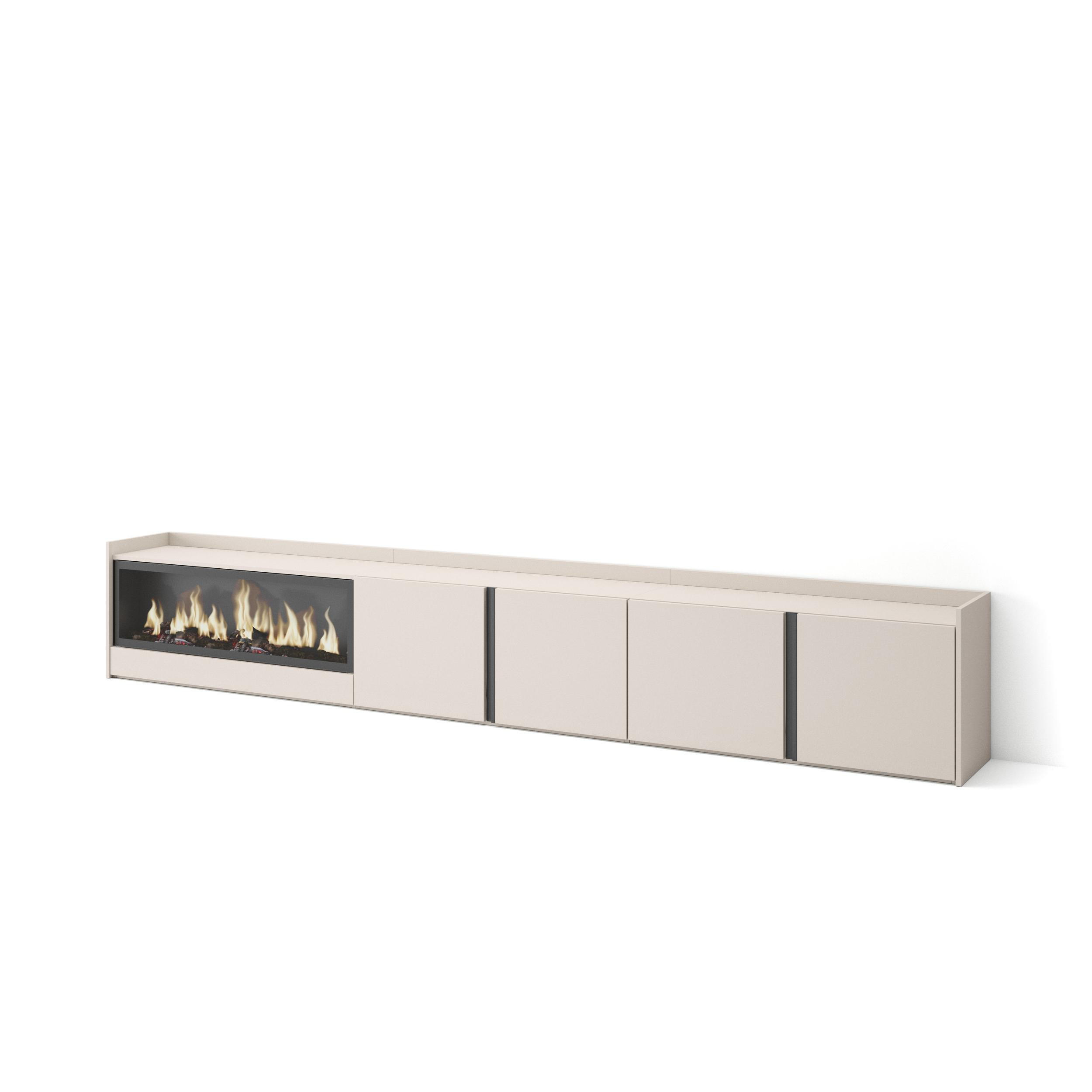 Skraut Home Lowboard, Beige 315x50x35 cm