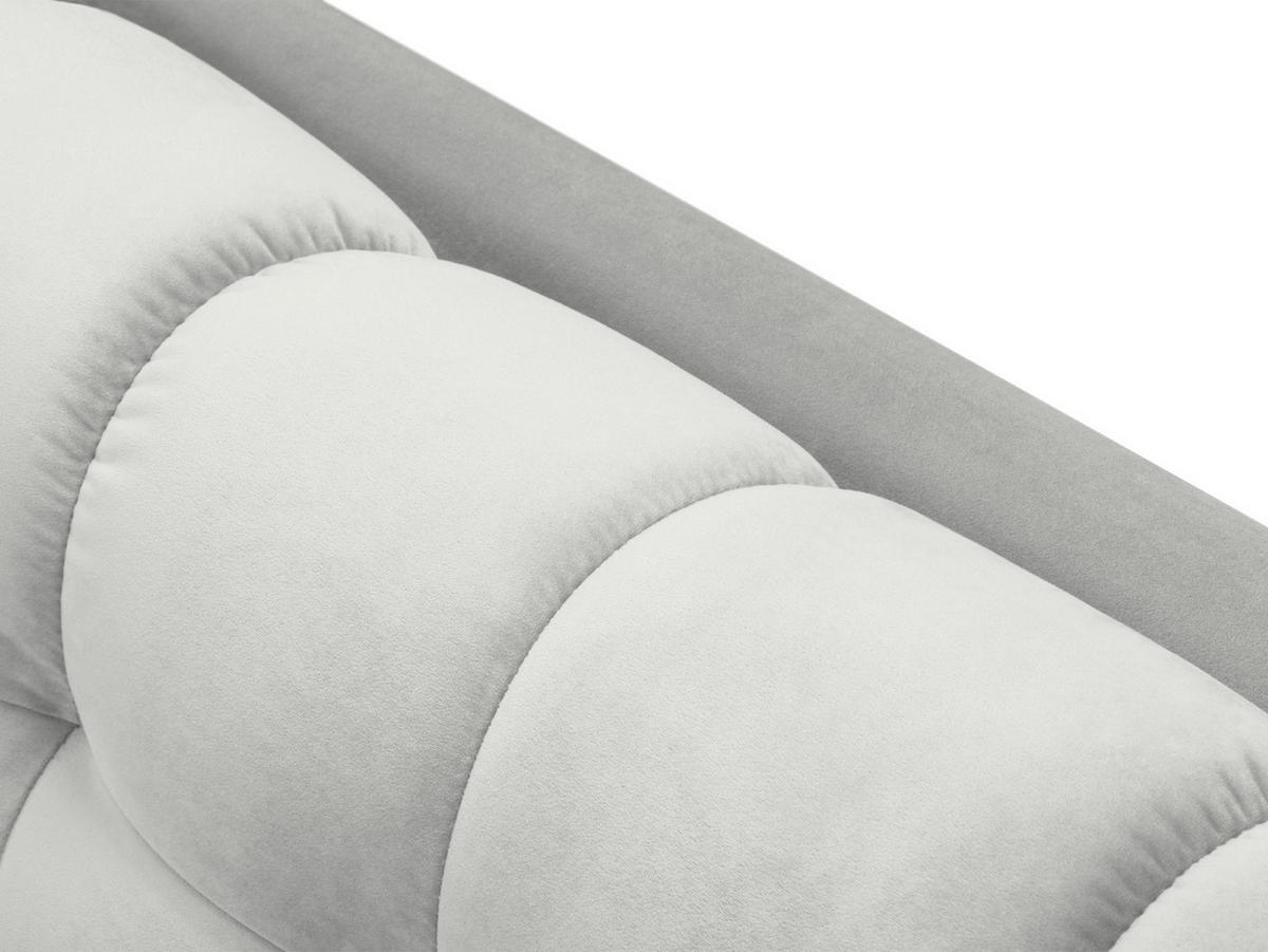 CHAISELONGUE rechts Mamaia aus Samt silber - Silberfarben, Textil (102/75/185cm) - Micadoni