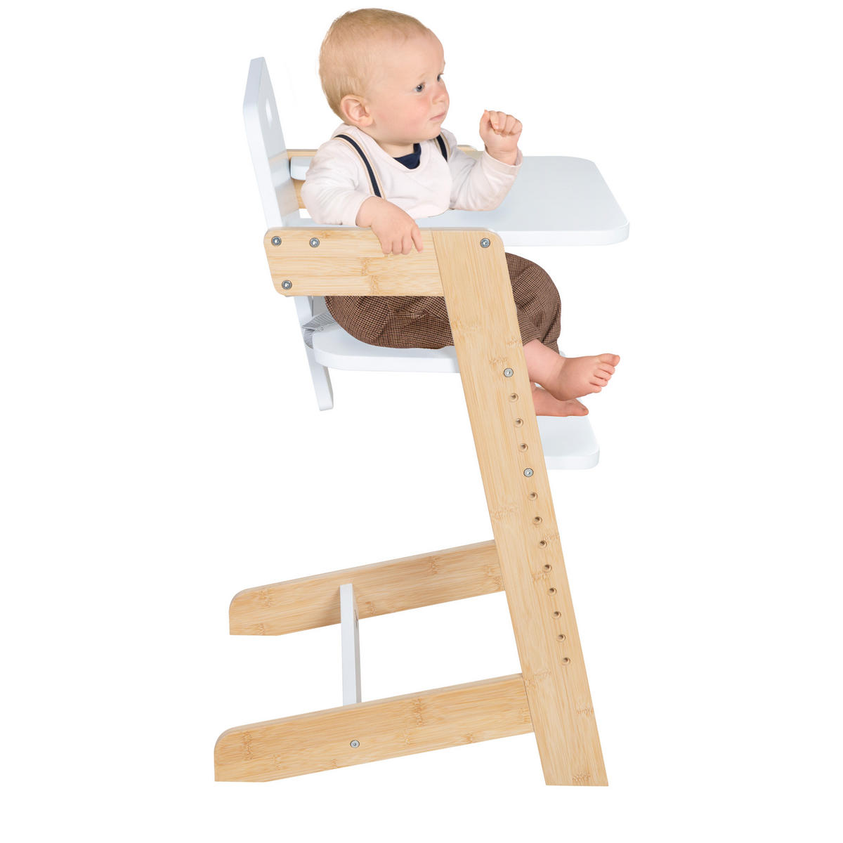 HOCHSTUHL Nature Up Bambus / Weiß - Weiß, Holz (45/86/50cm) - Roba
