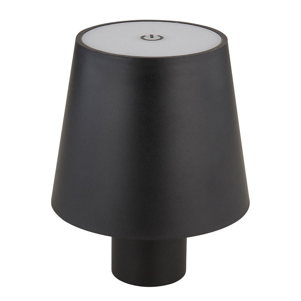 LED TISCHLEUCHTE VANNIE Transparent - Schwarz, Metall (10.6/10.6/13cm) - Globo Lighting