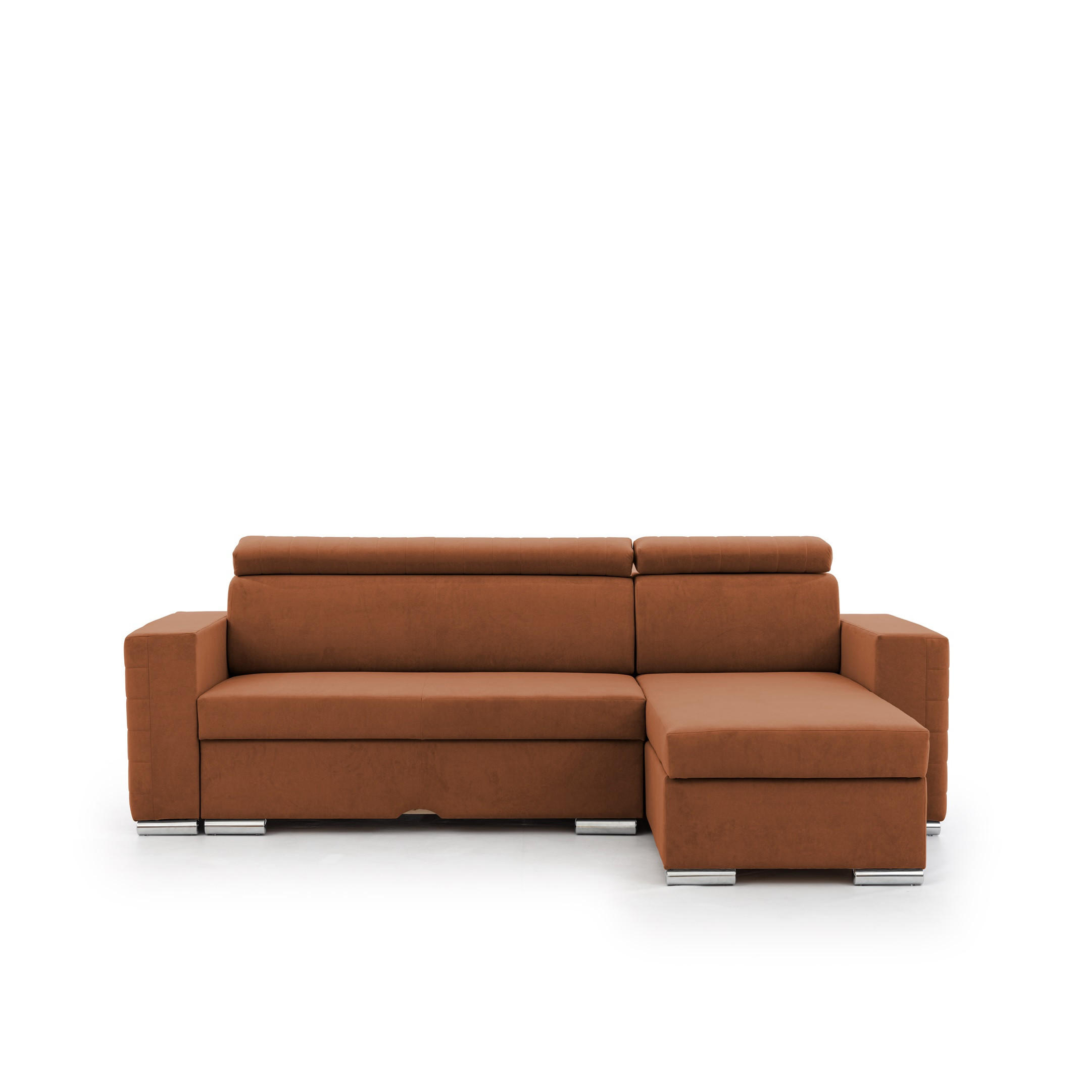 ECKSOFA Canton In Camelia - Braun, Holzwerkstoff/Textil (260/173cm) - Fun Möbel