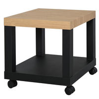 BEISTELLTISCH DE-15848 fahrbar mit Ablage Naturholz - Naturfarben, Holzwerkstoff (40/40/40cm) - ComfortXL