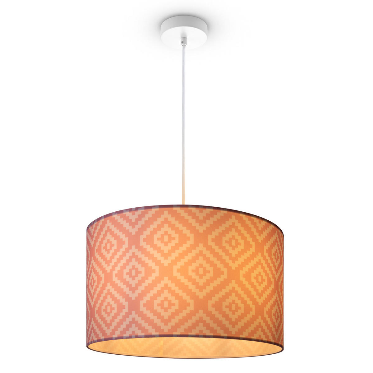 PENDELLEUCHTE Hugo Pd1 Stl 400 - Weiß, Metall (45.5/45.5/27cm) - Paco Home