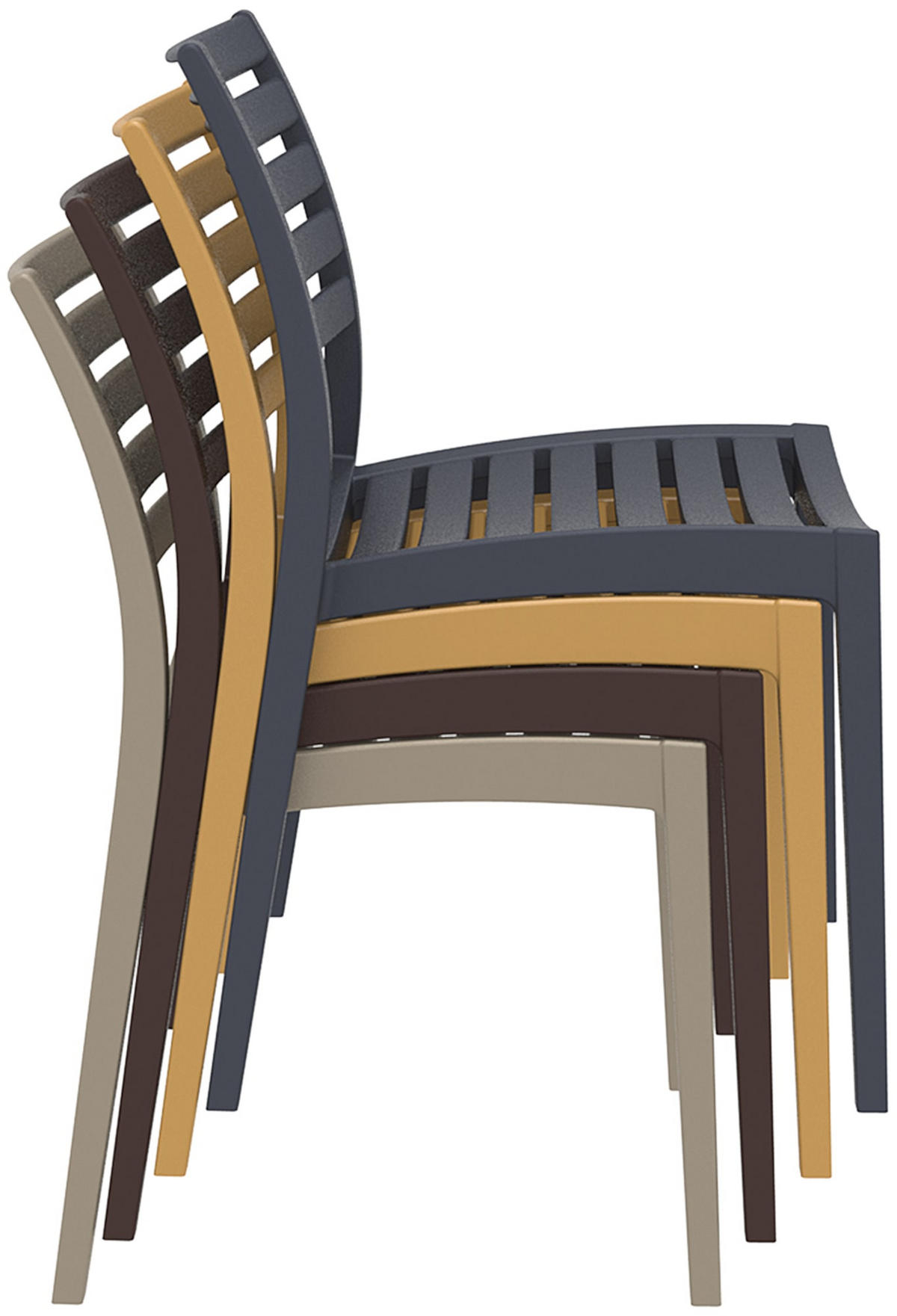 GARTENSTUHL Kunststoff schwarz - Schwarz, Kunststoff (48/82/58cm) - CLP