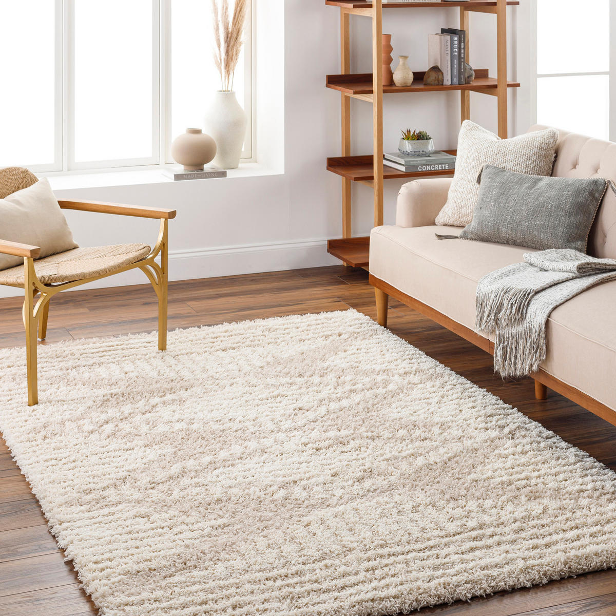 HOCHFLORTEPPICH 160/220 cm Beige - Beige, Naturmaterialien/Textil (160/220cm) - LIVABLISS