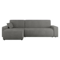 ECKSOFA Piano - Schwarz/Grau, Holz/Kunststoff (244/145cm) - MIRJAN24