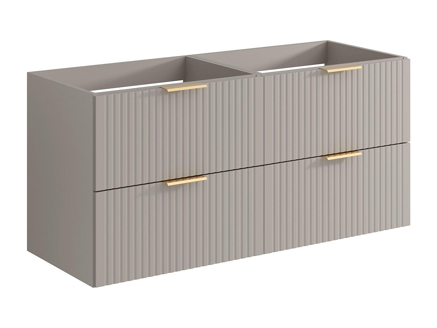 WASCHBECKENUNTERSCHRANK - 120cm x 46cm - MDF - beige - ZEVARA - Beige, Holz (120/57/46cm) - Vente-Unique