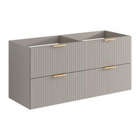WASCHBECKENUNTERSCHRANK - 120cm x 46cm - MDF - beige - ZEVARA - Beige, Holz (120/57/46cm) - Vente-Unique