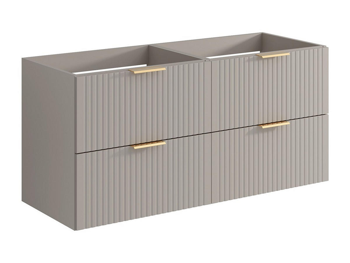 WASCHBECKENUNTERSCHRANK - 120cm x 46cm - MDF - beige - ZEVARA - Beige, Holz (120/57/46cm) - Vente-Unique