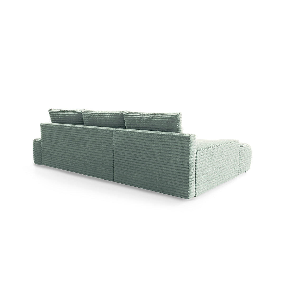 ECKSOFA Ivana 3 Sitzplätze Hellgrün - Grün, Holz (265/172cm) - Petits-meubles
