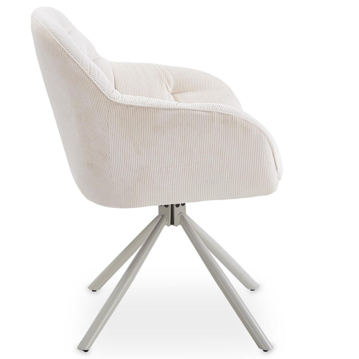 ESSZIMMERSTUHL AYA cremeweiß - Creme, Textil (57/83/45cm) - IDIMEX