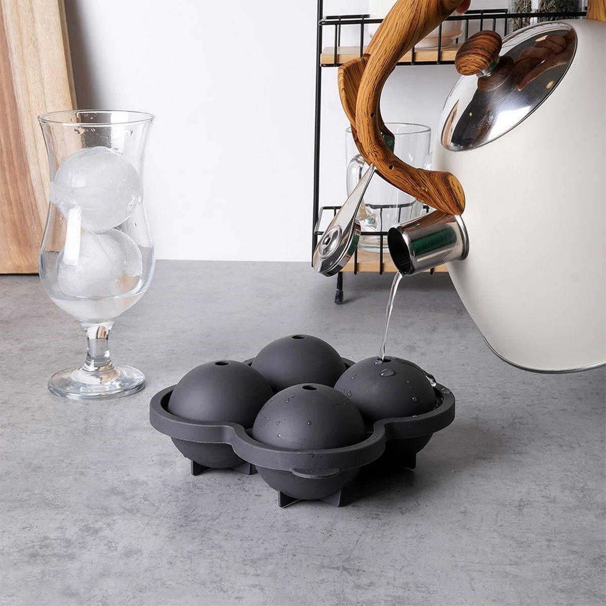 KUGELN für Whisky 16/15/7 cm - Anthrazit, Kunststoff (15/7/16cm) - Excellent Houseware