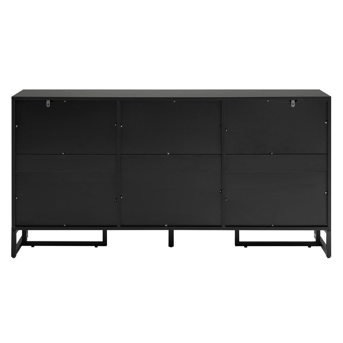 SIDEBOARD in Schwarz mit 2 Türen & 3 Schubladen - Schwarz, Holzwerkstoff (145/75/40cm) - Urban Meuble
