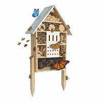 INSEKTENHOTEL - Hellbraun, Holz/Metall (38/77/10cm) - Relaxdays