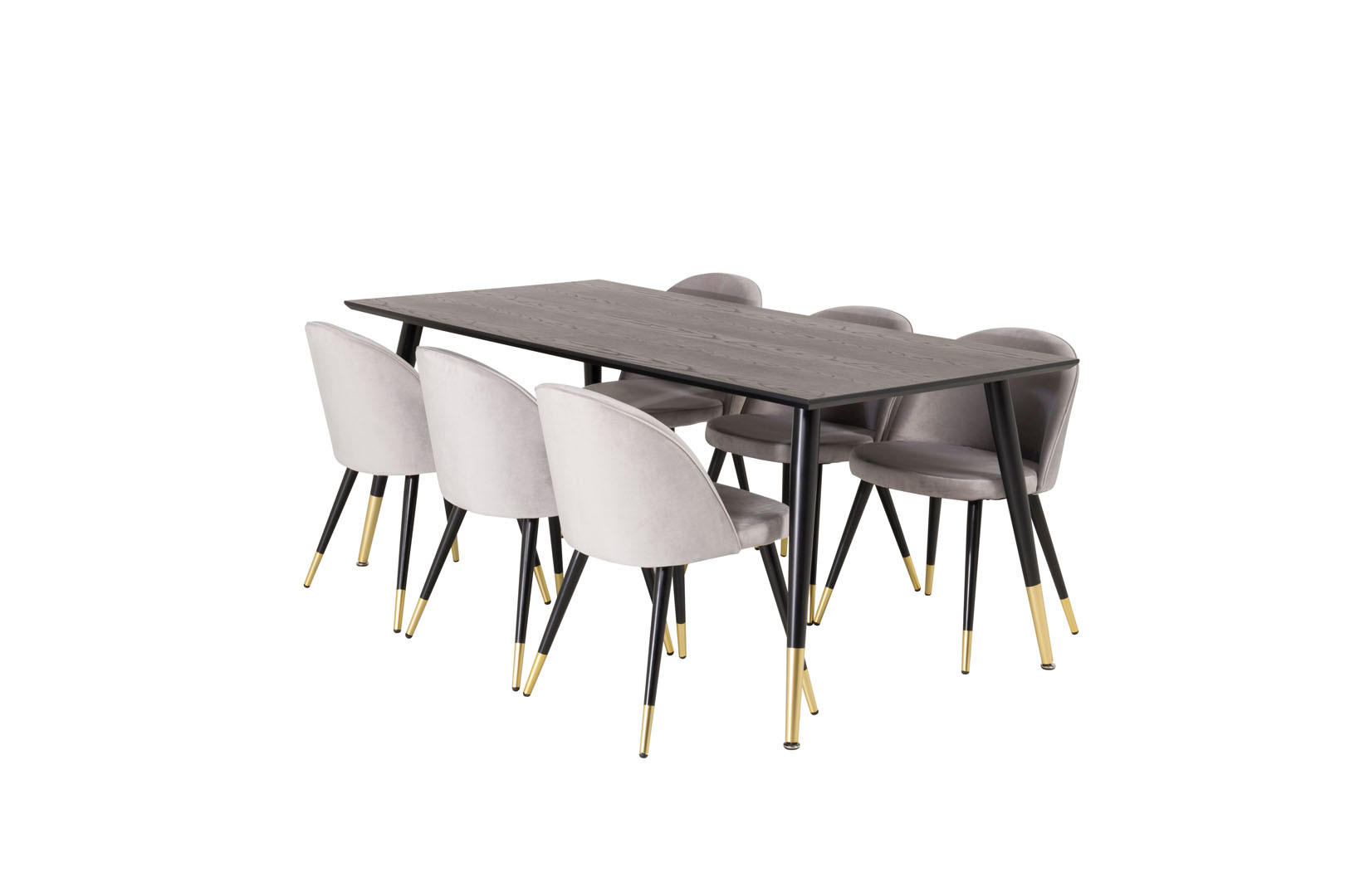 TISCHGRUPPE Grau - Grau, Holzwerkstoff (90/75/180cm) - ebuy24