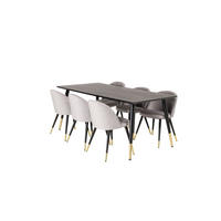 TISCHGRUPPE Grau - Grau, Holzwerkstoff (90/75/180cm) - ebuy24
