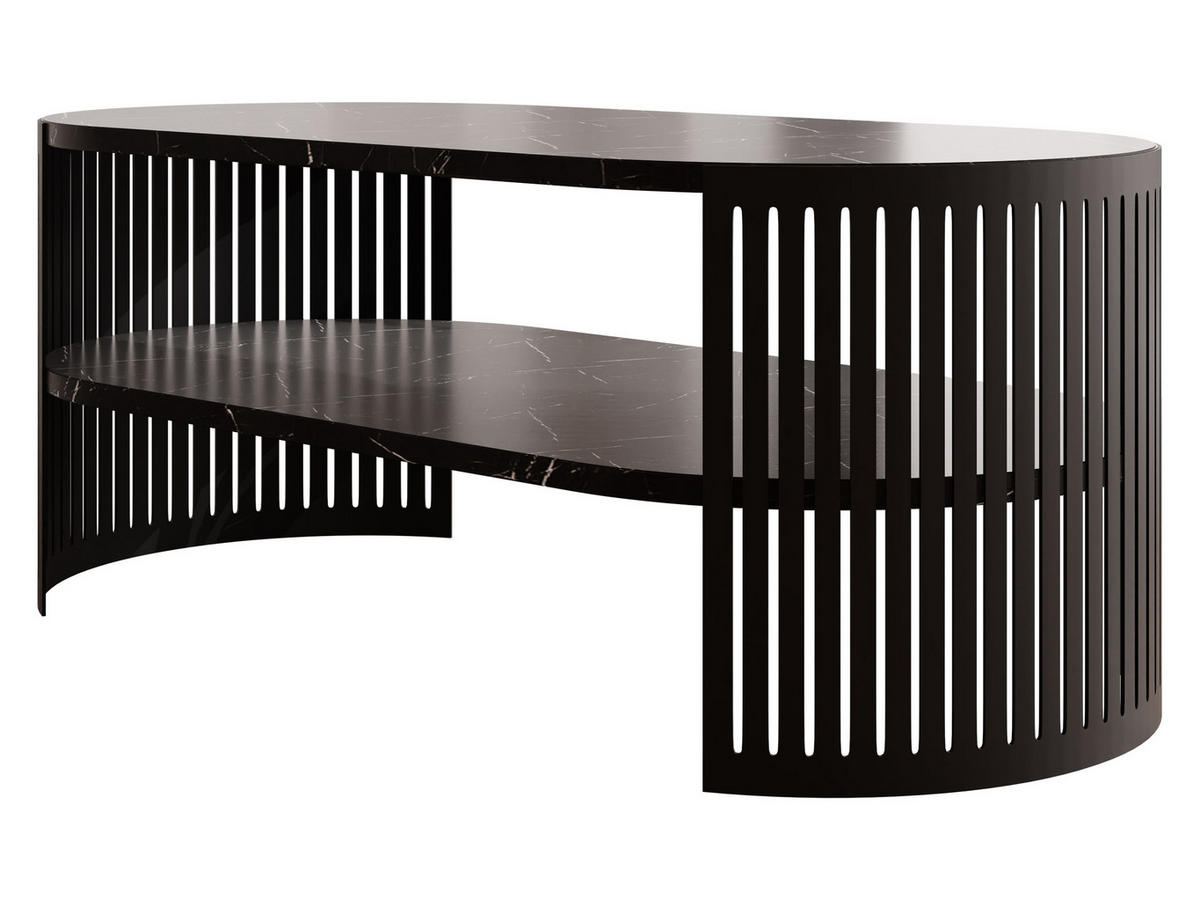 COUCHSITCH Fikoli Oval I - Multicolor/Schwarz, Holzwerkstoff/Metall (100/50/40cm) - MIRJAN24