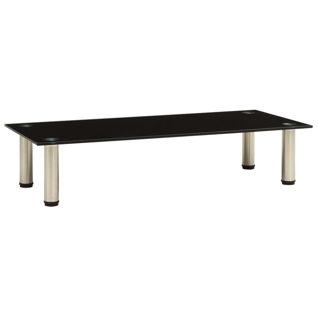 vidaXL Monitorständer Schwarz 80x17x35 cm