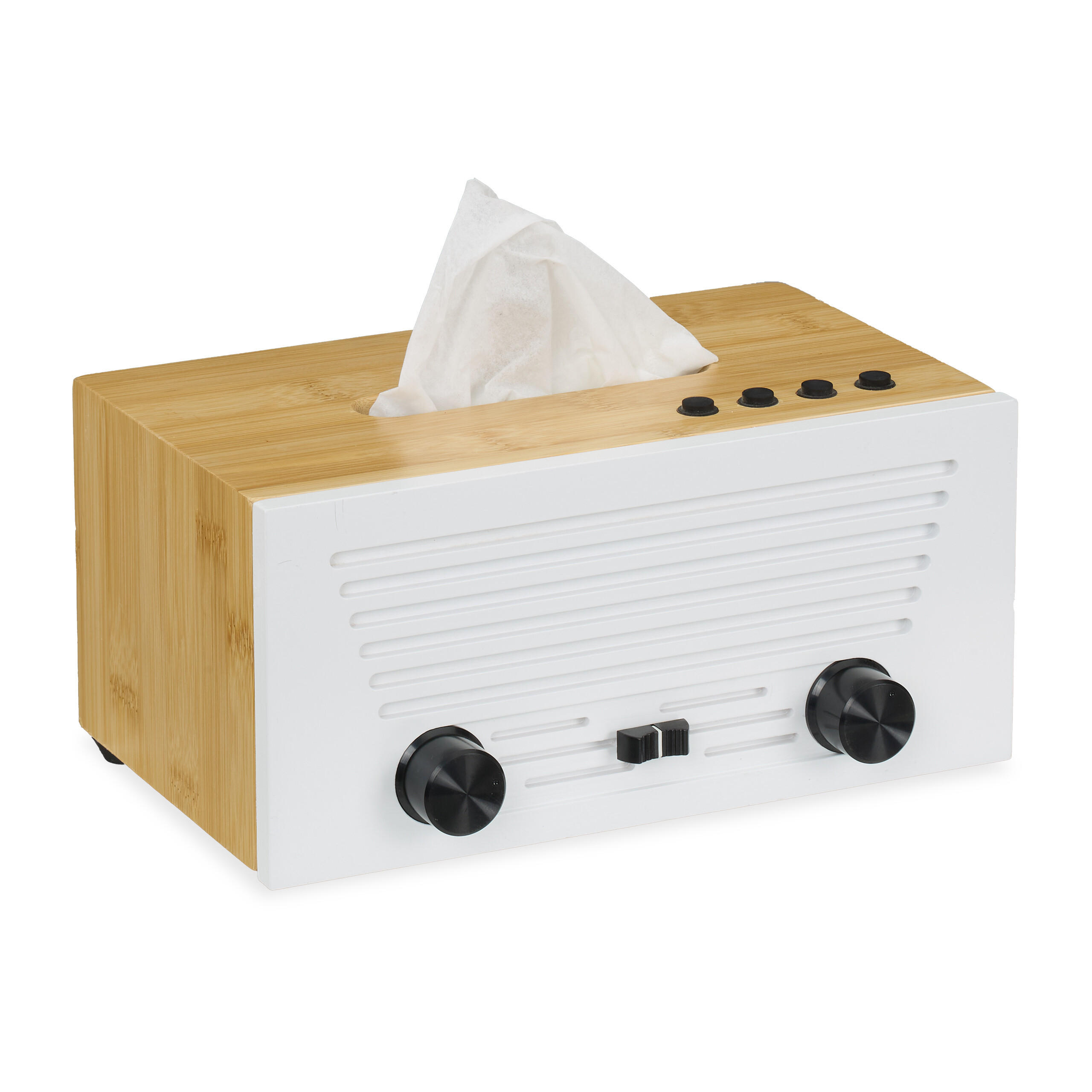 KOSMETIKTÜCHERBOX - Multicolor, Holz (16/24.5/12cm) - Relaxdays