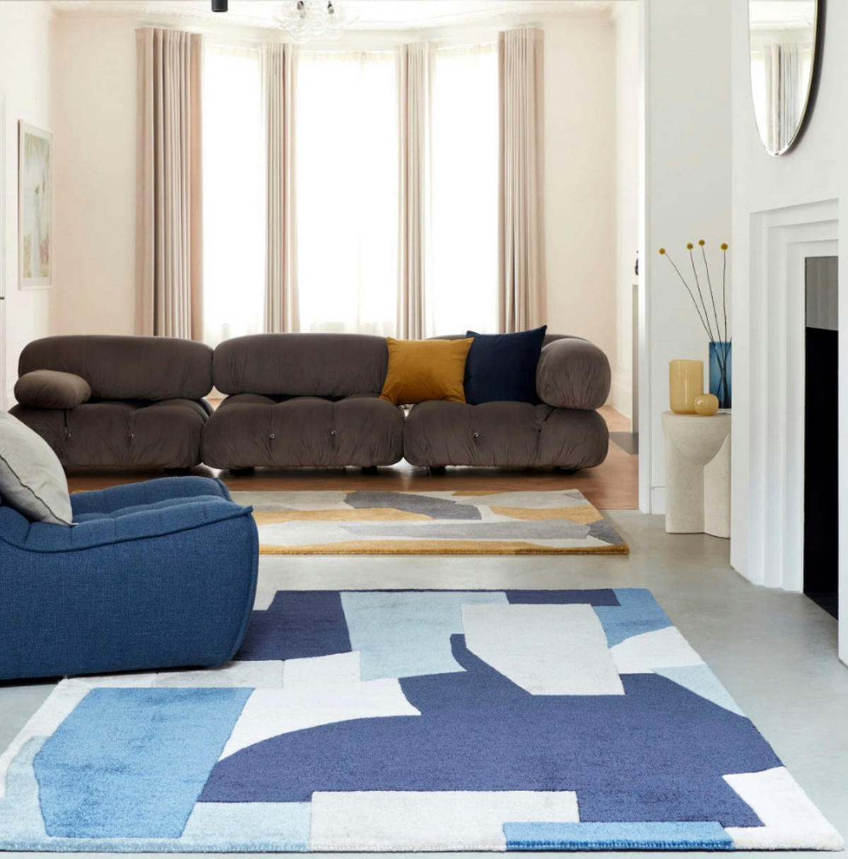 TEPPICH modern Design SEGGY Blau 120 x 170 cm - Blau, Textil (120/170cm) - Novatrend