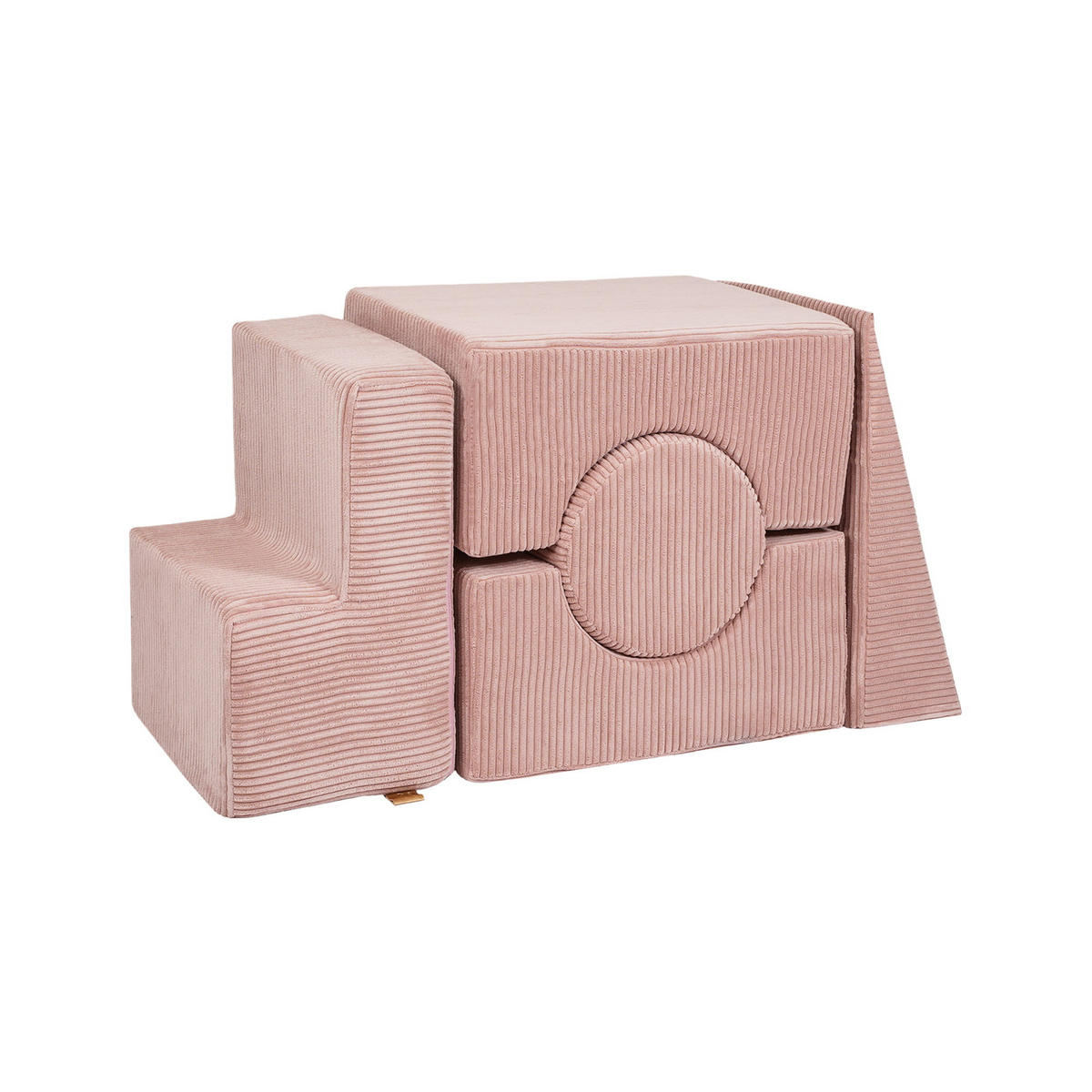 SCHAUMSTOFF-BAUSTEINE für Kinder, Shape, Cord, Puderrosa - Hellrosa, Textil (45/30/169cm) - MeowBaby