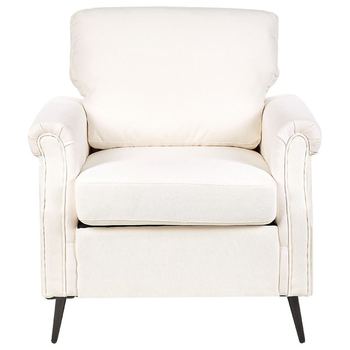 SESSEL Polsterbezug Weiß Vietas - Weiß, Textil/Metall (85/88/67cm) - Beliani