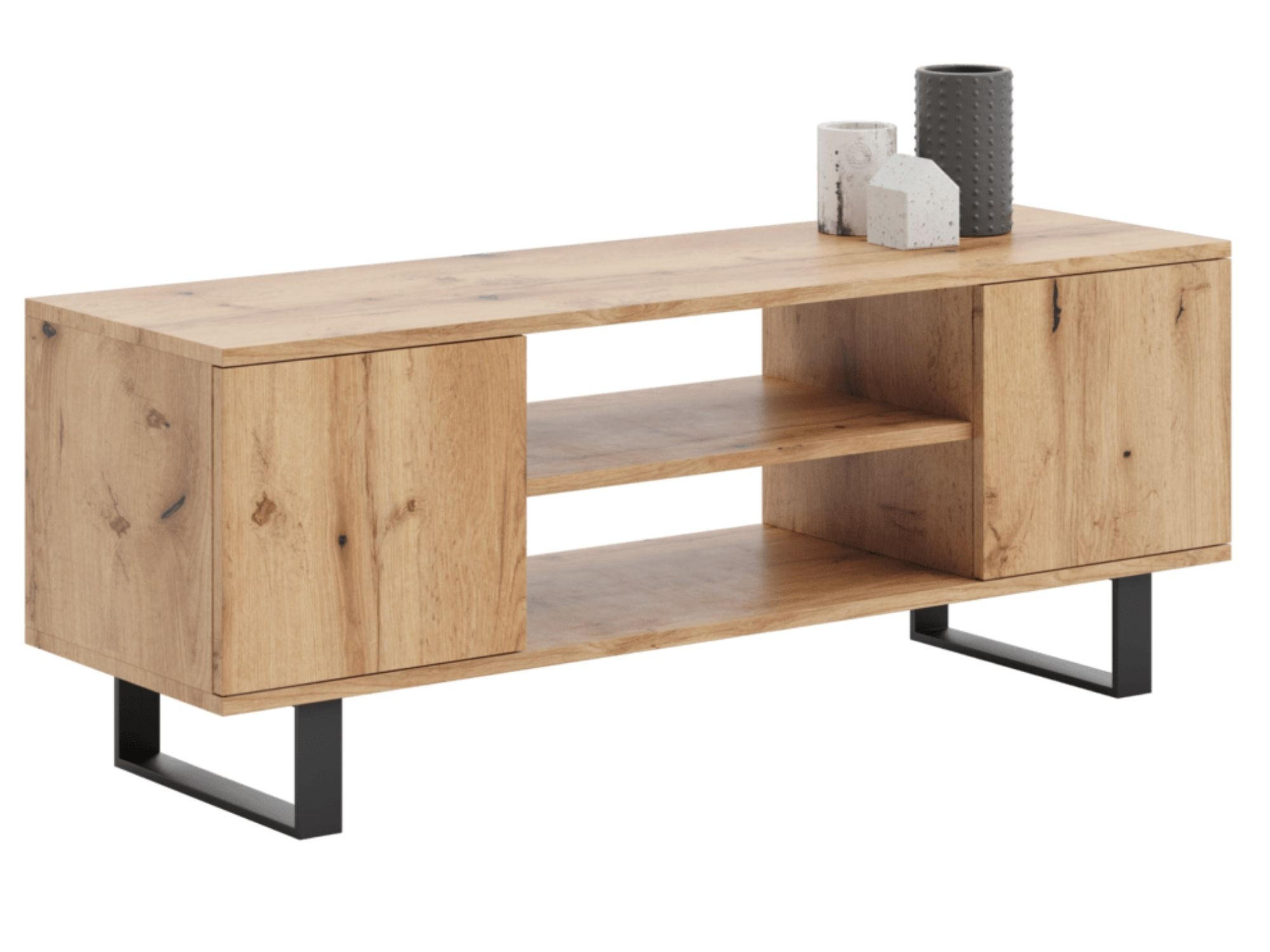 LOWBOARD Focus - Eichefarben, Holzwerkstoff (40/49/135cm) - RAUMHIRSCH FURNITURE