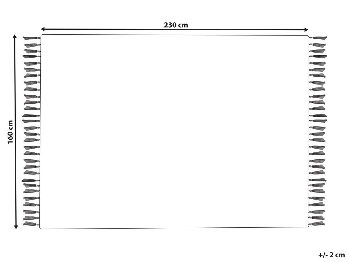 KURZFLOR-TEPPICH Kozlu 230/160 cm - Multicolor, Textil (160/230cm) - Beliani