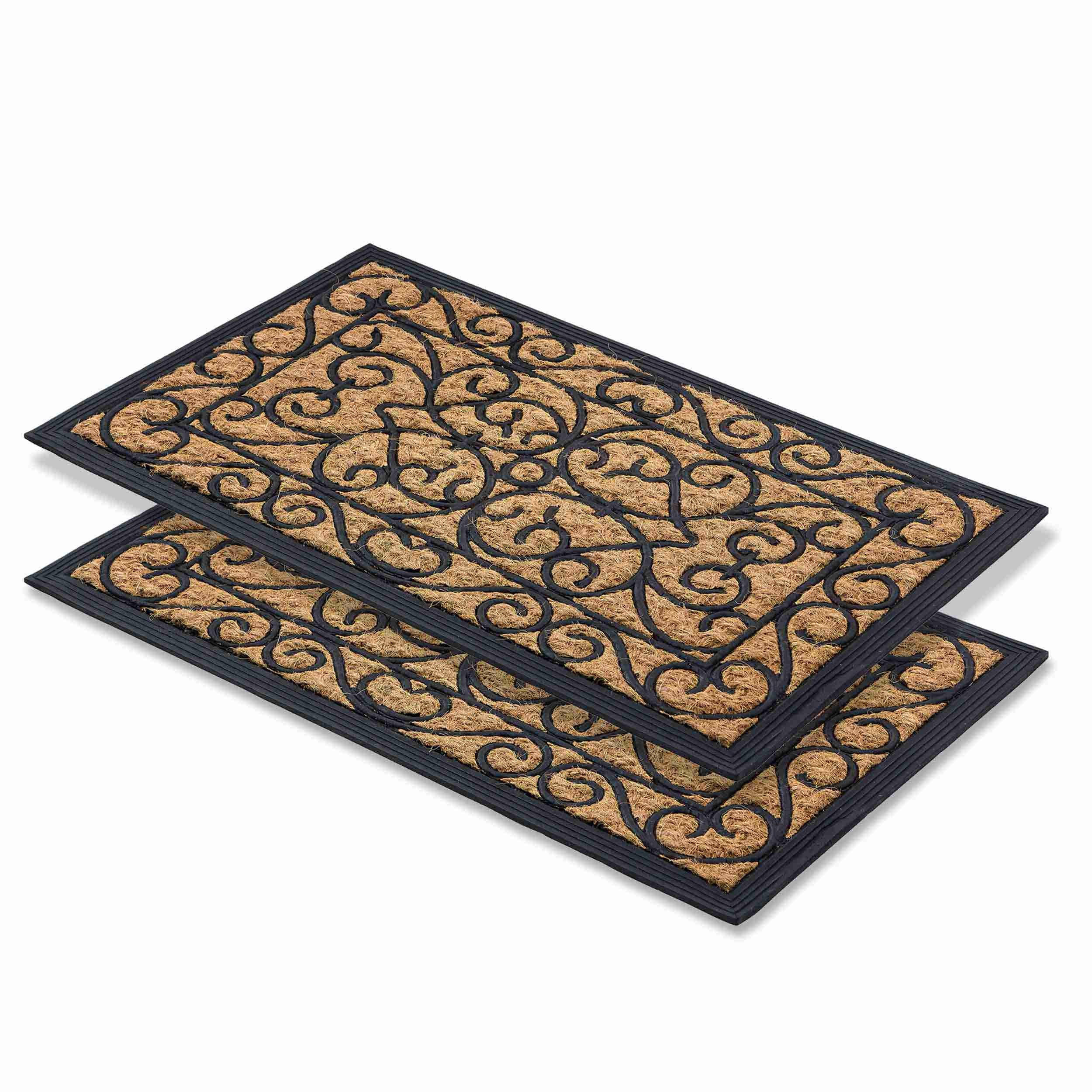 FUSSMATTE FÜR INNEN UND AUßEN COCO DELUXE LIGHT 2ER SET - Naturfarben, Textil (45/75cm) - Astra