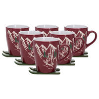 KAFFEEBECHER AUF SKI Aspen rot 340 ml 6er Set - Rot, Keramik (0.34L) - Ritzenhoff Breker