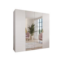 DREHTÜRENSCHRANK 202/200/52 4-türig - Goldfarben/Weiß, Holz/Metall (200/202/52cm) - Abiks Möbel