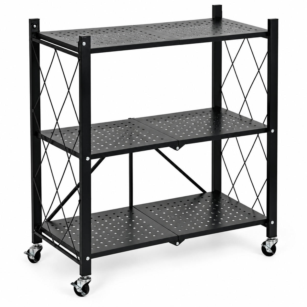 Mat-Haus Klappregal Schwarz 71x90x34 cm