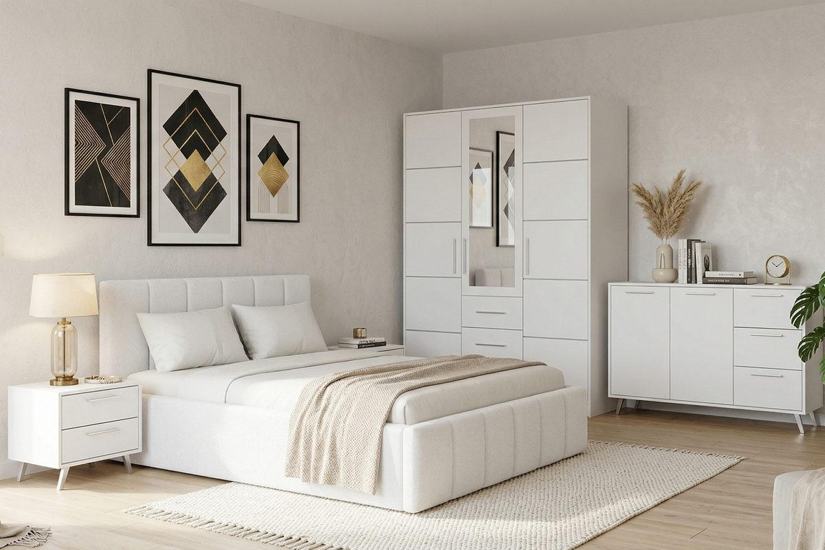 NACHTTISCH LABOO 54/48/41 cm in Weiß - Weiß, Holzwerkstoff (54/48/41cm) - Deine Möbel 24