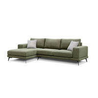 ECKSOFA MEDIOLANE 5-Sitzer, olivgrün - Olivgrün, Holzwerkstoff/Textil (158/282cm) - Courtois Laville