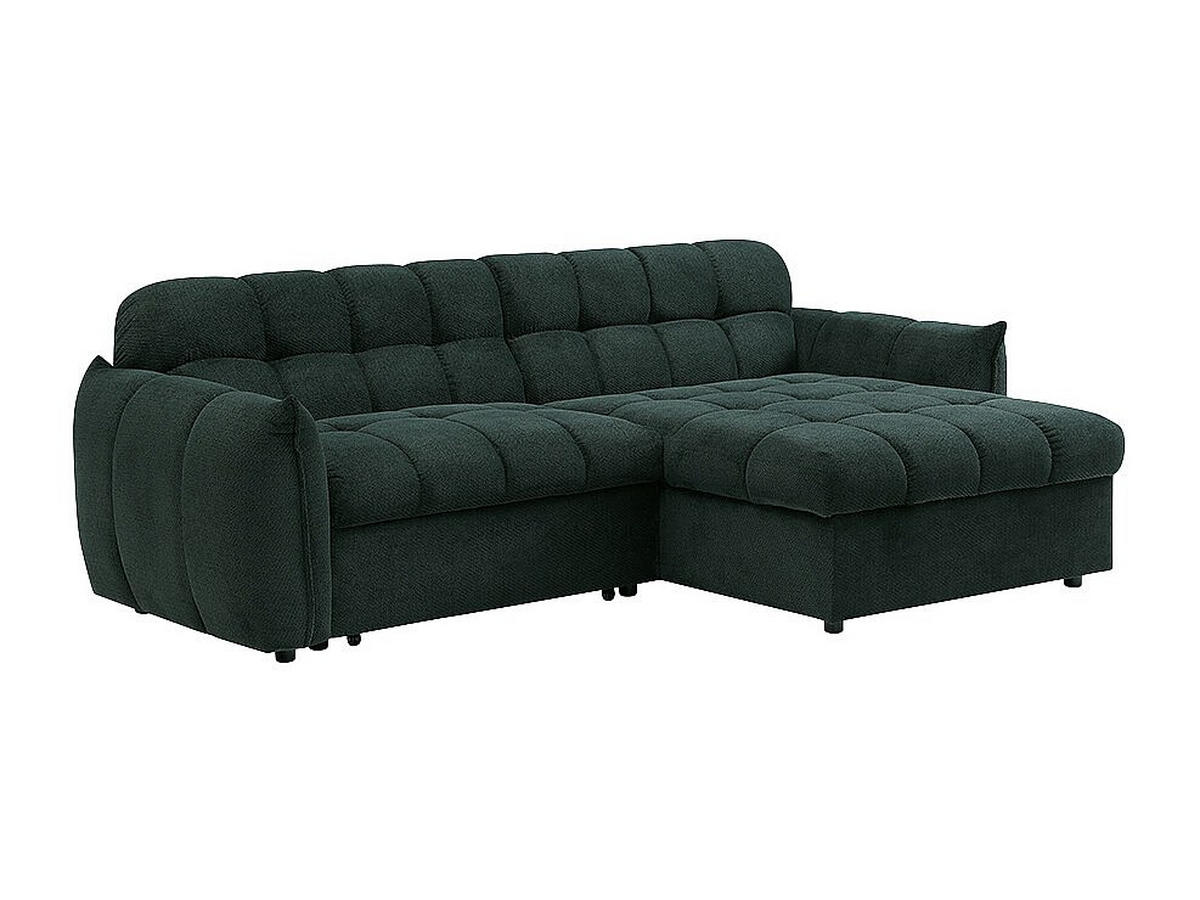 SCHLAFSOFA - 4 Personen - stoff - tannengrün Lirobi - Waldgrün, Kunststoff/Textil (252/83/89cm) - Vente-Unique
