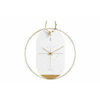 WANDUHR Design Weiß 46/51 cm - Weiß, Holzwerkstoff/Metall (45.5/50.8/2cm) - ONZENO