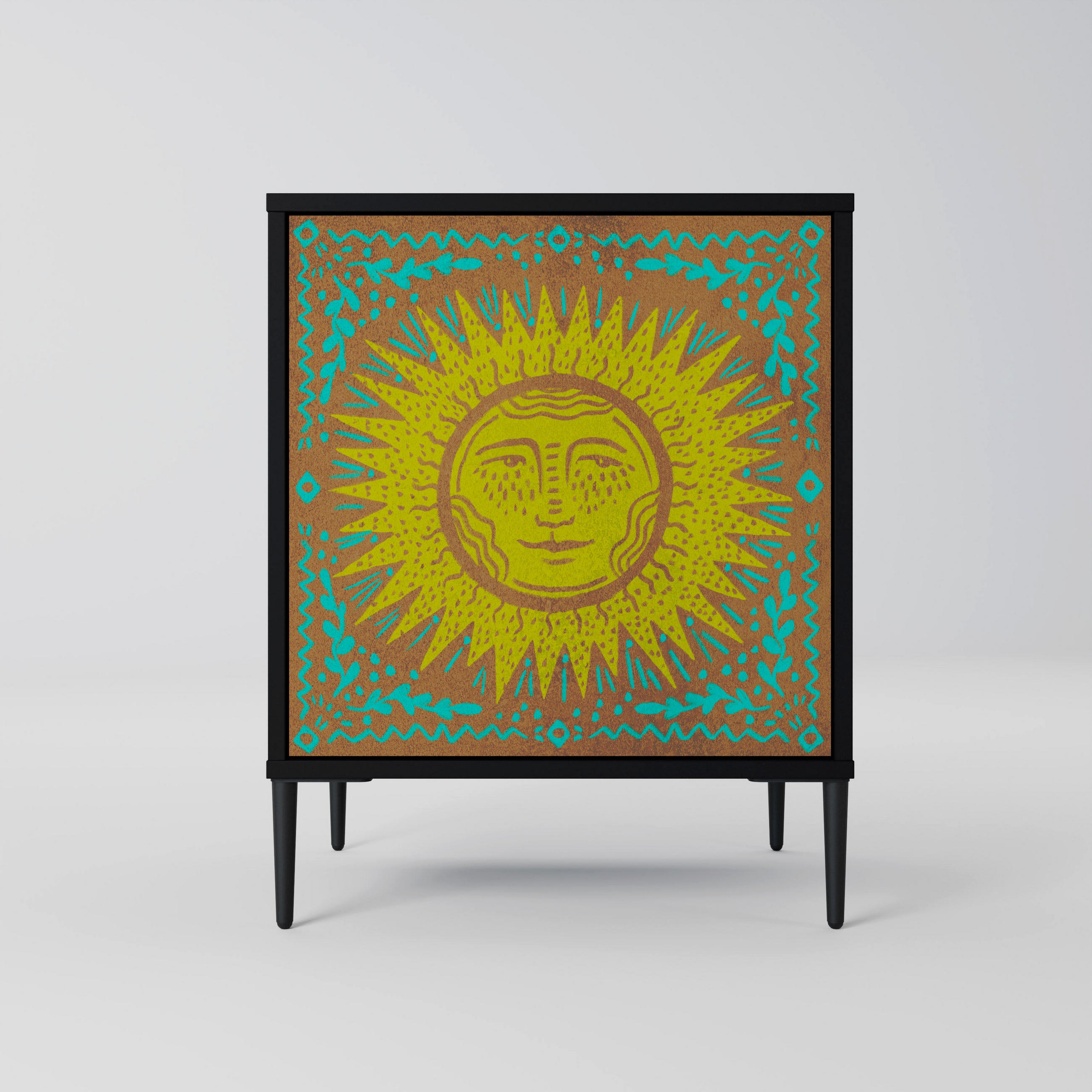 SpaceRebels Sideboard Schwarz 57.5x72.5x42 cm